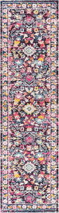 Modern Persian Boho Floral Multi/Purple Soft Area Rugs