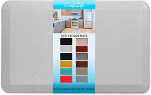 Anti Fatigue Floor Mat – 3/4 Inch Thick Perfect Kitchen Mat, Standing Desk Mat – Comfort at Home, Office, Garage – Durable – Stain Resistant – Non-Slip Bottom (20" x 32", Black)