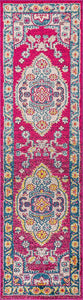 Bohemian Flair Boho Chic Medallion Blue/Yellow Soft Area Rugs