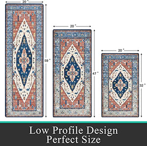 Pauwer Boho Kitchen Rug Sets 3 Piece with Runner Farmhouse Kitchen Rug Runner Non Skid Washable Cushioned Kitchen Area Rug Floor Mat Waterproof Long Hallway Laundry Room Runner Rug