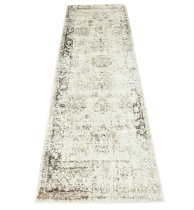 Vintage Distressed Bordered Beige Area Rugs