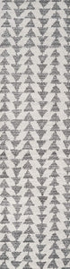 Aisha Moroccan Triangle Geometric Area Rugs Cream Gray