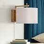 Adair Warm Brass Plug-In Wall Lamp