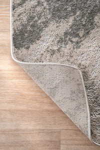 Cyn Abstract Silver Grey Tan Soft Area Rug