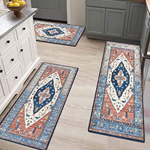Pauwer Boho Kitchen Rug Sets 3 Piece with Runner Farmhouse Kitchen Rug Runner Non Skid Washable Cushioned Kitchen Area Rug Floor Mat Waterproof Long Hallway Laundry Room Runner Rug