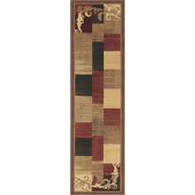Contemporary Floral Brown Red Soft Area Rugs
