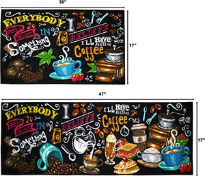 UpNUpCo Artistic and Colorful Kitchen Rugs Kitchen Mats for Floor Non Slip Kitchen Rugs and Mats Kitchen Mat Set Farmhouse Kitchen Rugs Thickness=1/3inch - Spicy Art - 2 Pieces - 30"x17" + 47”x17