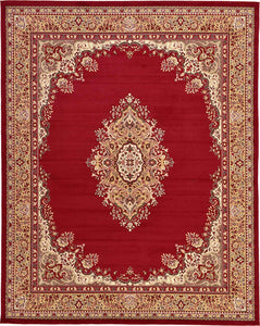 Traditional Medallion Burgundy Soft Area Rug