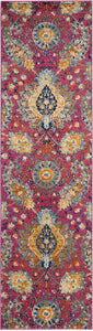 Floral Fuchsia/Gold Soft Area Rugs