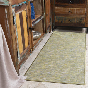Sundance Collection Reversible Indoor & Outdoor Solid Design Runner Rug, Green