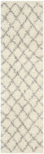 Ivory Grey Soft Plush Area Rug Shag