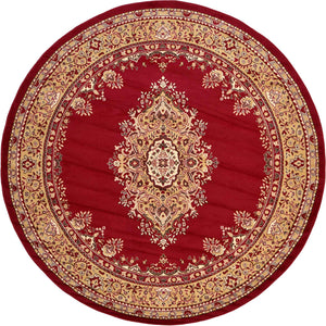 Traditional Medallion Burgundy Soft Area Rug