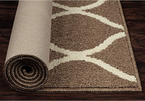 Maples Rugs Rebecca Contemporary Kitchen Rugs Brown/White