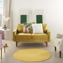 Solid Contemporary Yellow Indoor/Outdoor Area Rug