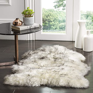 Sheep Skin Collection White  Handmade Rustic Glam Genuine Pelt Extra Thick Accent Soft Area Rug