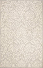 Handmade Premium Wool Area Rug, Silver / Ivory