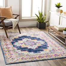 Melta Dark Blue Traditional Soft Area Rug