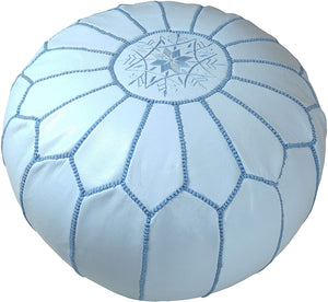 Moroccan Pouf Cover, Genuine Goatskin Leather - Cover ONLY - Stuffing is NOT Included sohaib