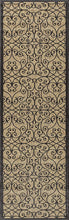 Madrid Vintage Filigree Textured Weave Indoor/Outdoor Black/Khaki Area Rug