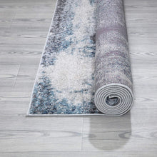 Abstract Soft Area Rug Gray Blue