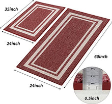 Kitchen Mat [2 PCS] Thick Kitchen Rugs Non-Skid Ergonomic Comfort Standing Mat