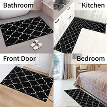 Kitchen Rugs Kitchen Mat Set of 2 Kitchen Rug Non-Slip Kitchen Rugs and Mats 47.3x17.3/31.5x17.3 Inch Floor Mat Doormat Runner Rug for Kitchen, Laundry, Living Room, Bedroom, Bathroom, Front Door