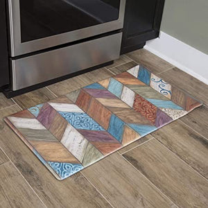J&V TEXTILES Anti Fatigue for Floor, Embossed Themed Cushioned Kitchen Runner Rug Mat, Non Slip, Easy Wipe Clean, 1/2 Inch Thick, 20" x 39" (Home Sweet Home