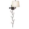 Easley Matte Bronze Plug-In Swing Arm Wall Lamp