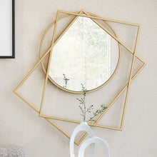 Zuo Vertex Gold 33 1/2" x 32" Geometric Wall Mirror