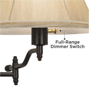 Hexagon Swing Arm Plug-In Wall Lamp with Cord Cover