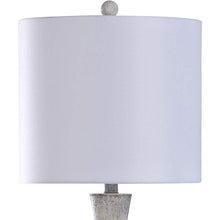 Chrystal Aged Egg Shell and Brushed Steel Table Lamp