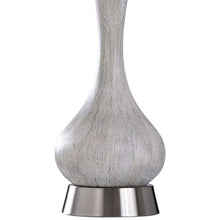 Chrystal Aged Egg Shell and Brushed Steel Table Lamp