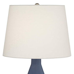 Brooks Regatta Blue Modern Ceramic Accent Table Lamp