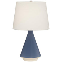 Brooks Regatta Blue Modern Ceramic Accent Table Lamp