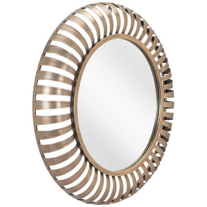 Zuo Fallon Gold 26" Round Decorative Wall Mirror