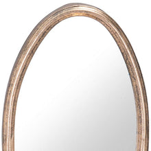 Petite Ogee Gold 7" x 12 3/4" Oval Wall Mirror with Shelf