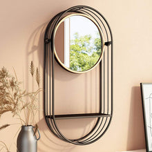 Zuo Saroni Gray and Gold 15" x 28" Wall Mirror with Shelf