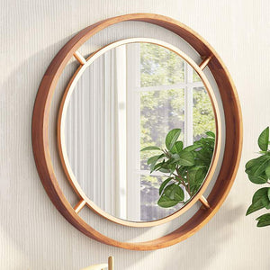 Zuo Starbird Gold 23 1/2" Round Decorative Wall Mirror