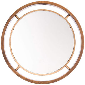 Zuo Starbird Gold 23 1/2" Round Decorative Wall Mirror