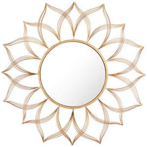 Zuo Flower Gold 26 3/4" Round Wall Mirror