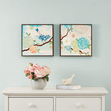 Blooming Florals 12" Square 2-Piece Framed Wall Art Set