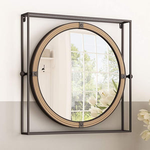 Zuo Capell Gray 23 1/2" x 21 3/4" Decorative Wall Mirror