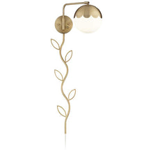 Kelowna Brass Globe Plug-In Swing Arm Wall Lamps Set of 2 with Cord Covers