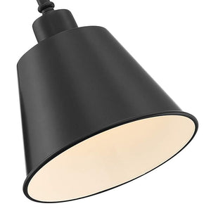 Crystorama Mitchell Matte Black Hardwire Plug-In Wall Lamp