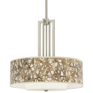 Carey 24" Brushed Nickel 4-Light Chandelier