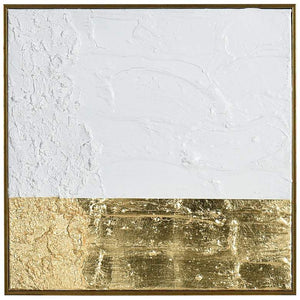 Saba 23 3/4" Square Brushed Gold Framed Wall Art