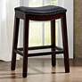 Nomad 27" Navy Fabric Saddle Counter Stool