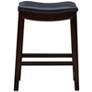 Nomad 27" Navy Fabric Saddle Counter Stool