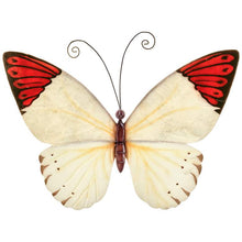 Eangee Butterfly 12" Wide Red Tipped Capiz Shell Wall Decor