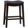 Nomad 27" Navy Fabric Saddle Counter Stool